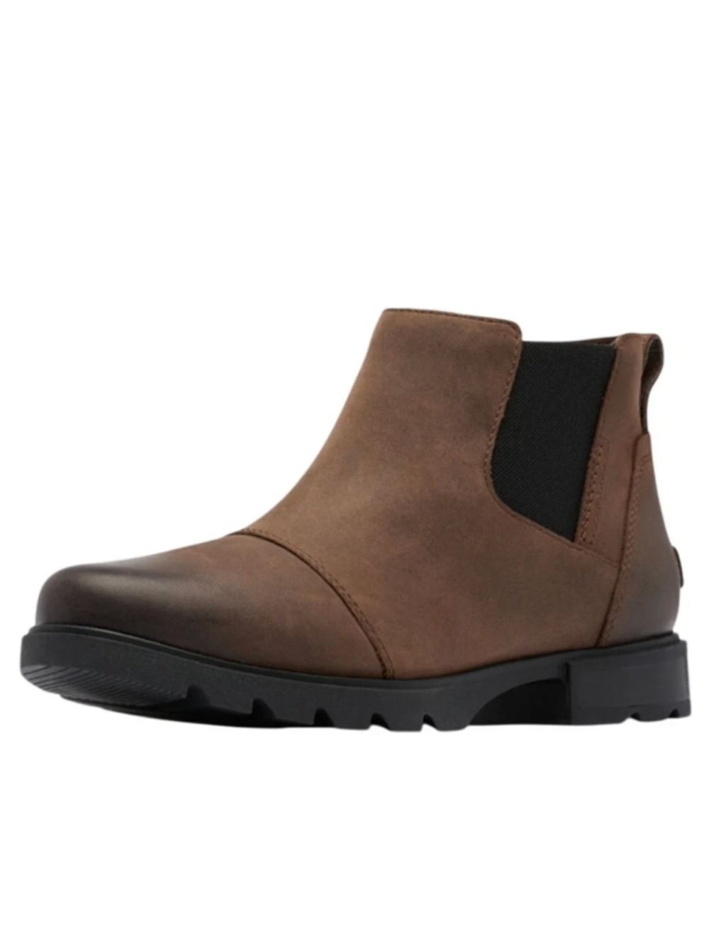 Sorel Emelie Chelsea Boot Size 7 Brown Leather Casual Bootie Lug Sole